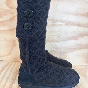UGG Australia - Lattice Cardy - Boots - Black - Women's - 9 - S/N 3066